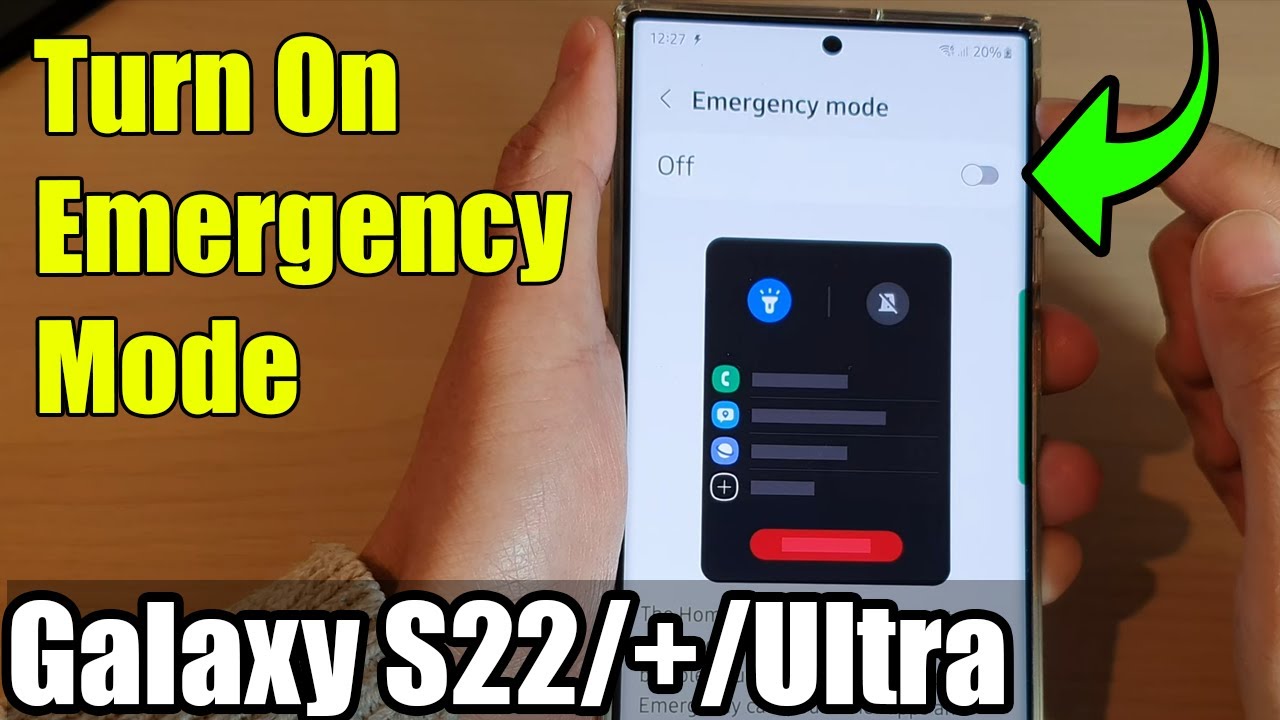 Galaxy S22 S22 Ultra How To Turn On Emergency Mode YouTube