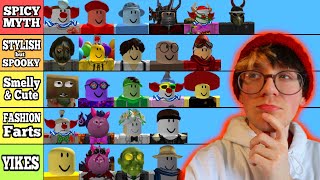 Roblox Myth Fashion Tier List Youtube - roblox myth list