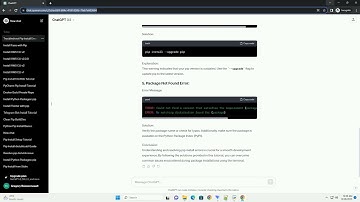 pip install error terminal