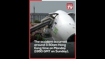 Vrachtvliegtuig glijdt van landingsbaan in zee op luchthaven Hongkong, twee doden