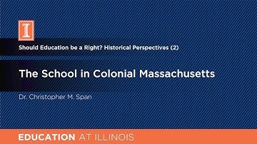 The School in Colonial Massachusetts