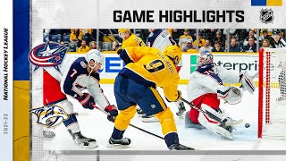 Blue Jackets @ Predators 11\/30\/21 | NHL Highlights