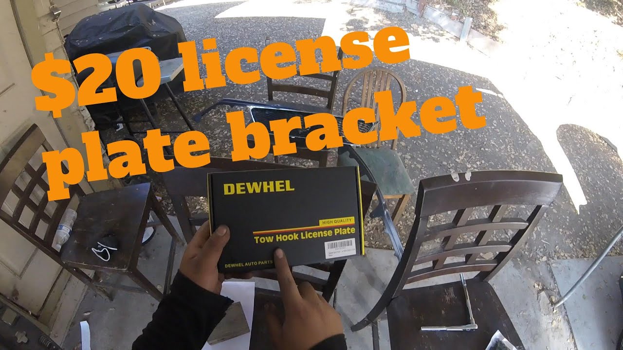 Cheap Amazon Dewhel tow hook license plate bracket install on a Lexus