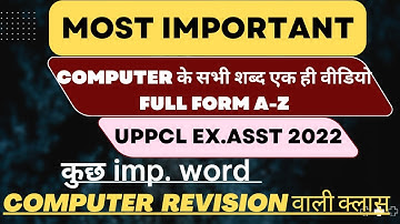COMPUTER WORDS FULL FORM  UPPCL EXECUTIVE ASSISTANT के लिए IMP.  II UPPCL EXAM 2022