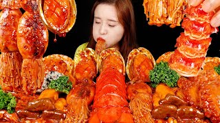 ASMR (cooking) Thanks for 1 million subscribers🙏🏻 SPICY SEAFOOD AND MUSHROOM. 마라불닭해물찜. MUKBANG