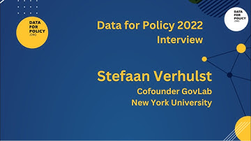 Data for Policy 2022 Interview: Stefaan Verhulst