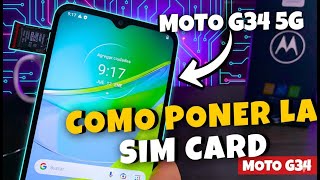 📲 MOTOROLA G34 5G INSTALAR SIM CARD, MICRO SD, DUAL SIM y ESIM (SIM VIRTUAL)