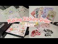 ASMR making stickers order | print cutting and packing | Business vlog | Indonesia