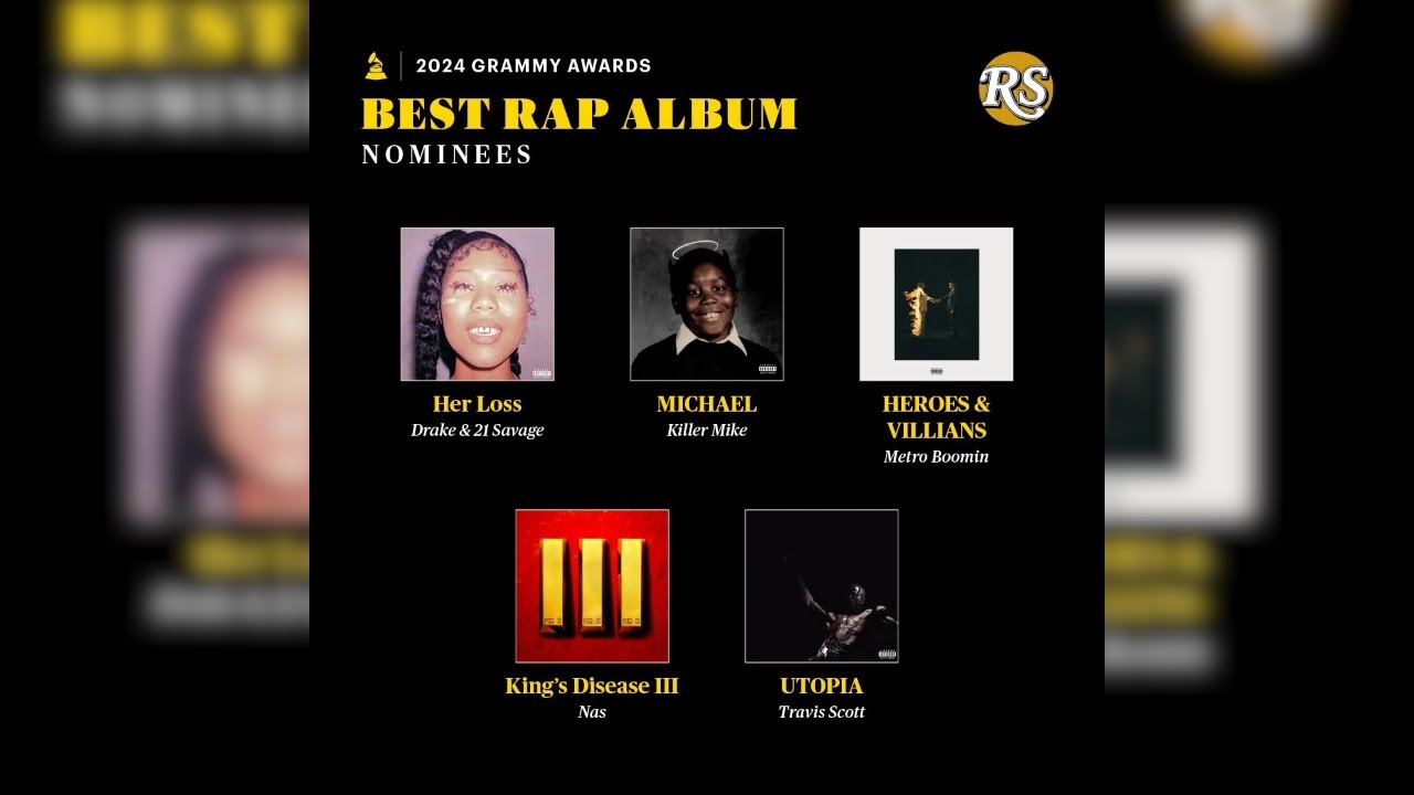 2024 Grammy nominees for best rap album and song : r/GoodAssSub