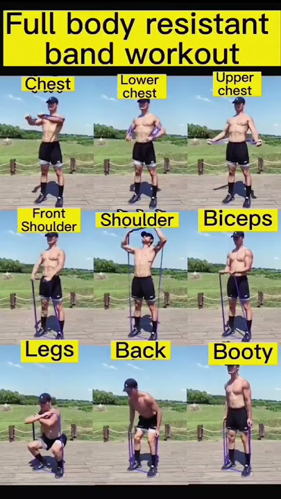 full body resistance band workout || build muscle || #fittype #shorts