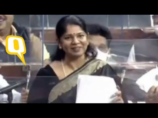 ‘Difficult to Pronounce Atmanirbhar’, DMK MP Kanimozhi Speaks Tamil in Parliament class=