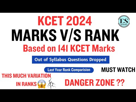 KCET RANK V/s