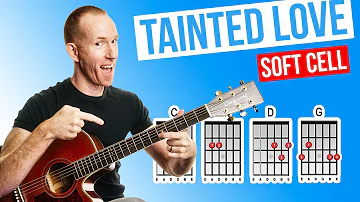 Tainted Love ★ Soft Cell ★ Acoustic Guitar Lesson [with PDF]