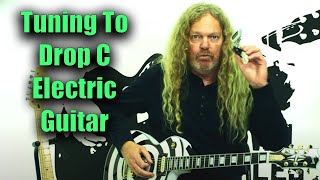 how to tune to drop c electric guitar lesson
