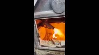 Waste oil heater Customer Video