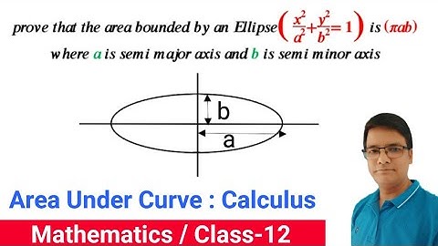 Area enclosed by an ellipse||Prove that area bounded by an Ellipse is (Pi*a*b)||Area Under Curve||