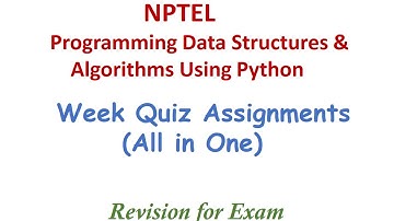 2022 Programming Data Structures And Algorithms Using Python Week  Assignments Answers | NPTEL 2022