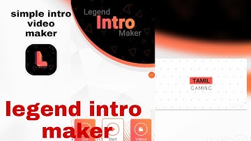 simple intro maker  for your videos| legend intro maker  editing| timepass tamil