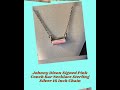 Johnny Dixon Signed Pink Conch Bar Necklace Sterling Silver 16 Inch Chain