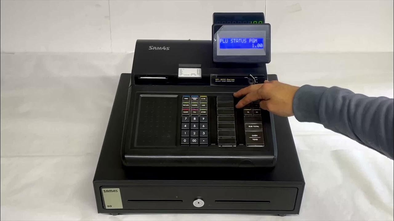 Program an Open Non Taxable PLU SAM4s ER915 Cash Register Tutorials