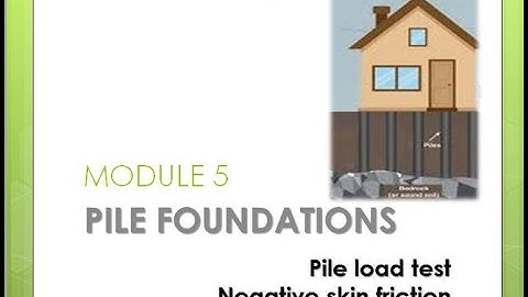Geotechnical Engineering II- KTU Syllabus-Module 5- Pile foundations