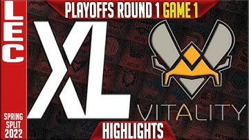 XL vs VIT Highlights Game 1 | Round 1 LEC Playoffs Spring 2022 | Excel Esports vs Team Vitality 1