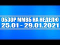 Обзор ММВБ на неделю 25.01.2021 - 29.01.2021 + Акции РФ + Акции США + Нефть + Доллар + Мои сделки