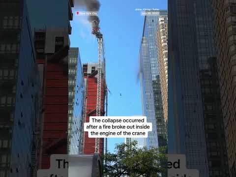 A crane collapsed off of a building in New York City, injuring 5 people including a firefighter.