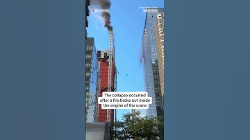 A crane collapsed off of a building in New York City, injuring 5 people including a firefighter.