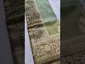 Very soft and elegant silk saree in a graceful pastel pista green shade.. #shorts #saree
