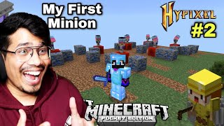 My First Minion In Magic Skyblock | Hypixal Skyblock For Minecraft PE | Part-2