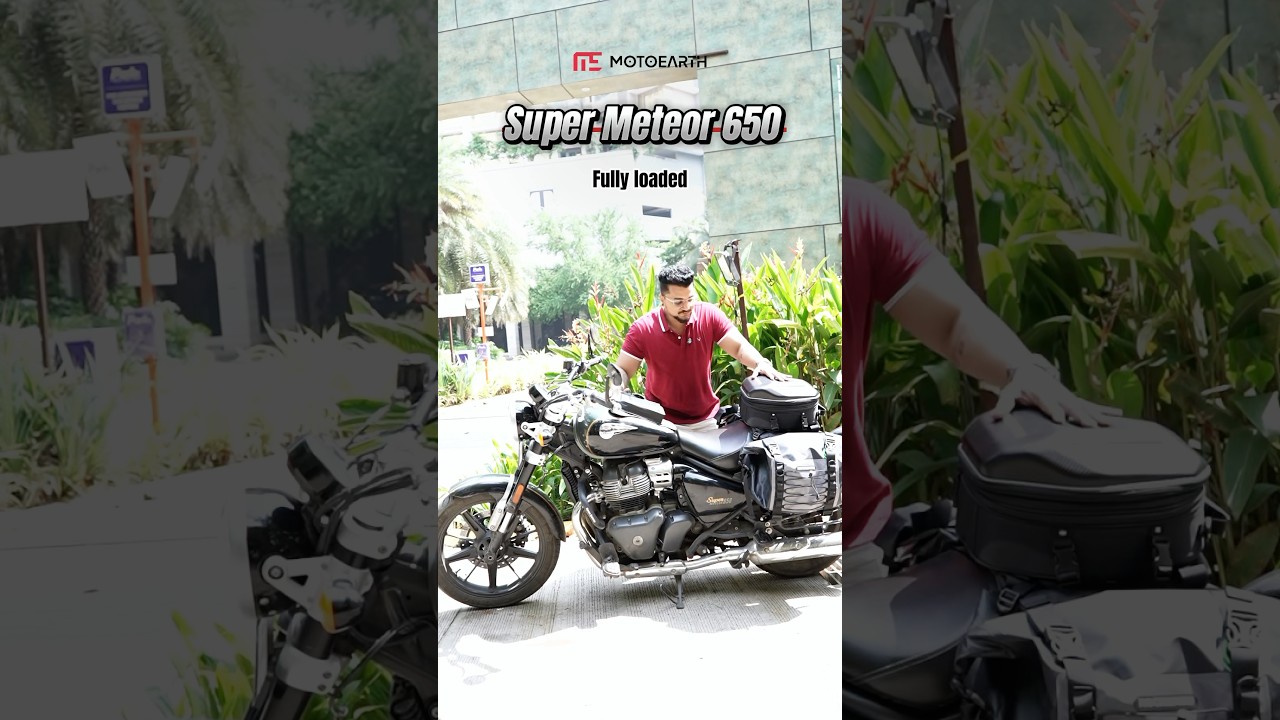 Super Meteor 650 Fully Loaded with all premium Accessories | Saddle bags for meteor 650