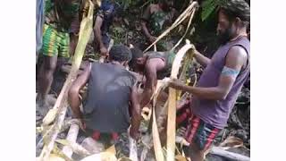 Refugees of Nduga Papuans when they are in the forest in