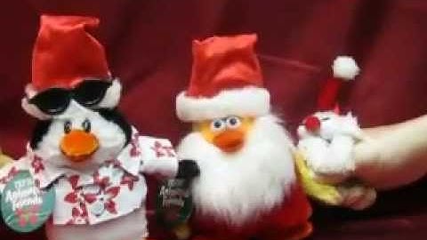 DanDee Christmas Animated Chickens & Penguin.