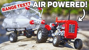 Air Powered Lego RC Tractor - Inline 3 LPE Engine, Gearbox and Dyno Test!