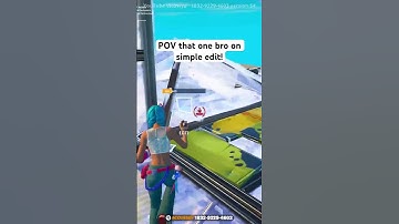 POV that one bro on simple edit! #fortnite #fortniteclips #chapter6 #gaming
