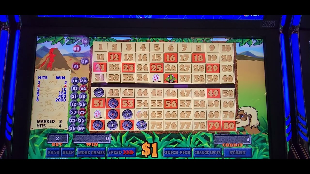 Caveman Keno Action at Aria! 