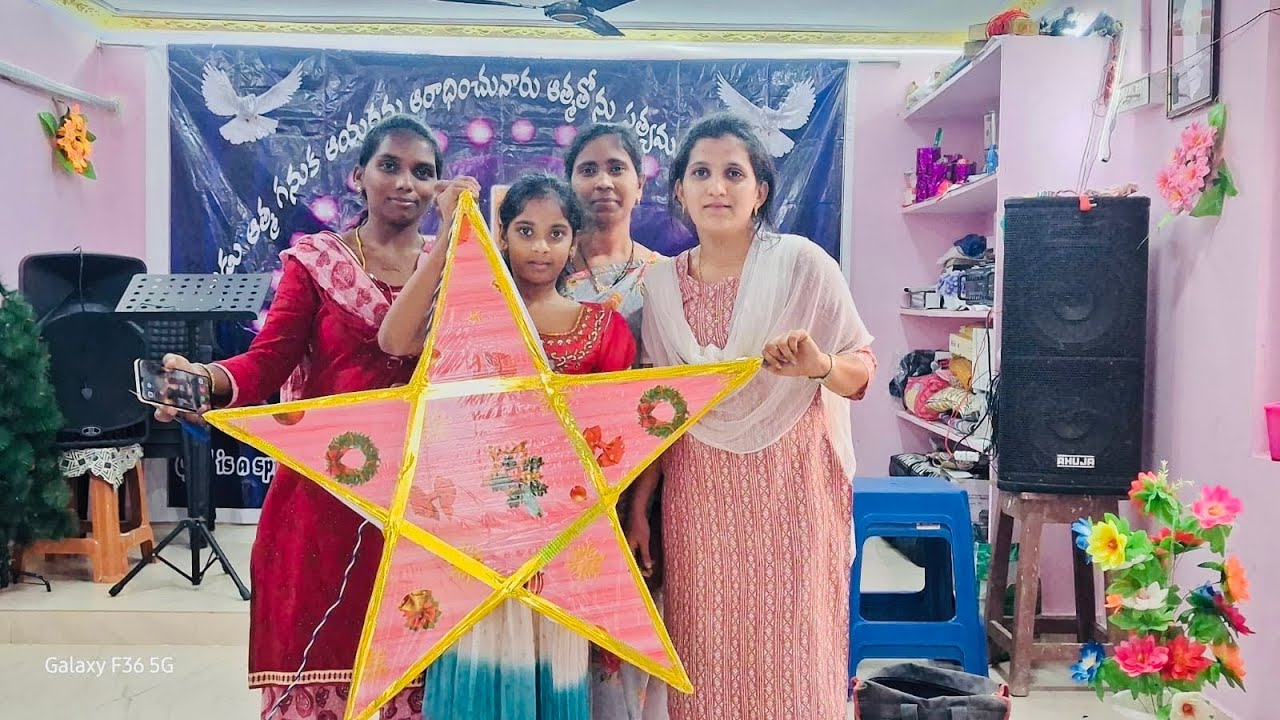 చర్చ్ కీ లైటింగ్,  పెయింటింగ్,  క్లినింగ్ వర్క్ స్టార్ మేకింగ్ 