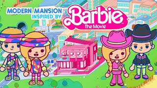 NEW BARBIE Movie Inspired Mansion BIG PINK Dreamhouse ??? TOCA BOCA House Ideas | Toca Life World