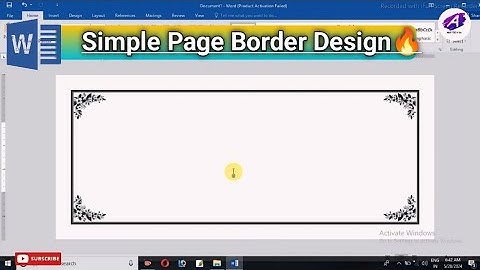 Ms Word Tutorial : How to Make Custom Page Border in Ms Word || Simple Page Border Design #youtube