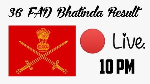 #Live36 FAD Result 2020| 36 field ammunition depot bhatinda Result  2020| 36 fad Fireman Result 2020
