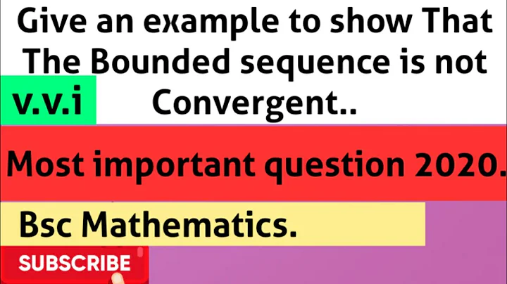 Give an example to show That bounded sequence is not convergent.