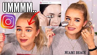 TESTING INSTAGRAM MAKEUP HACKS.. UHHH DO THEY ACTUALLY WORK?