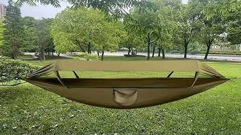 A must-have product! 3 in 1 Hammock with Mosquito Net and Sun Shelter, Durable Camping Hammock, Ha