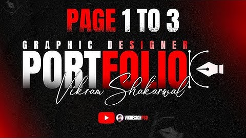 Portfolio Design Series Part 1 to 3 | Creative 3 Pages Editable File Free Download | VikDesignPSD