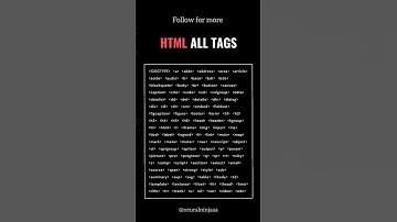All HTML Tags Explained in 1 Video | Learn HTML from Scratch 🔥 #Shorts