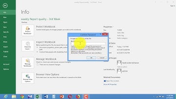 How to set up password protection for Excel File in Windows 8, 10