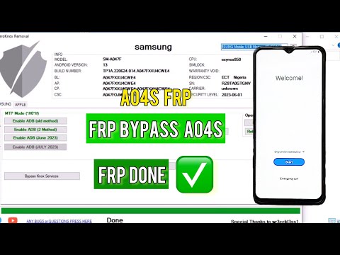 A04s frp bypass/SM-A047F