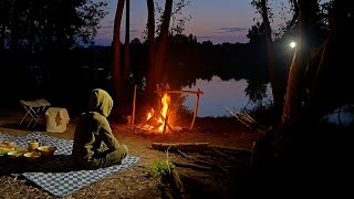 картинка: Рыбалка на таёжной реке. Уха на костре. Ночуем в палатке и в Ниве. 