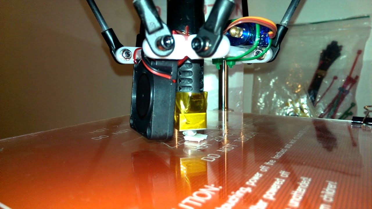 Delta 3D Printer - First Print - YouTube
